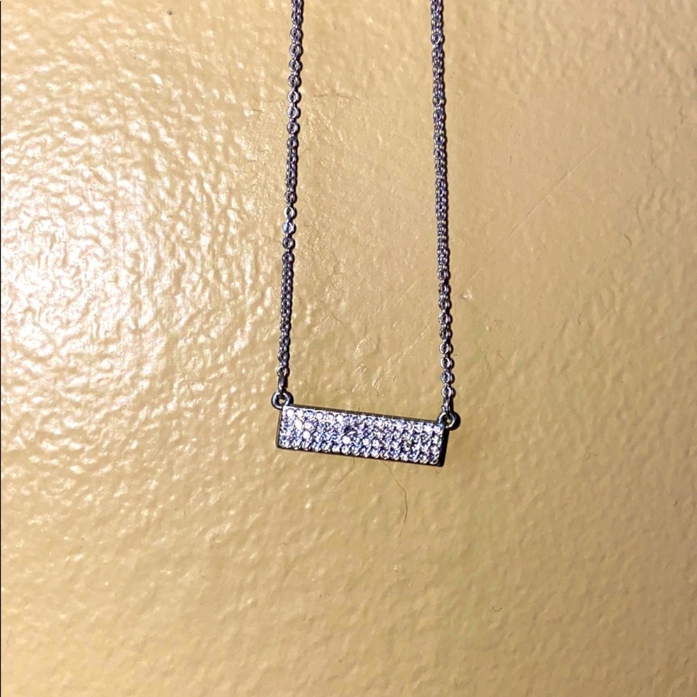 Silver bar necklace